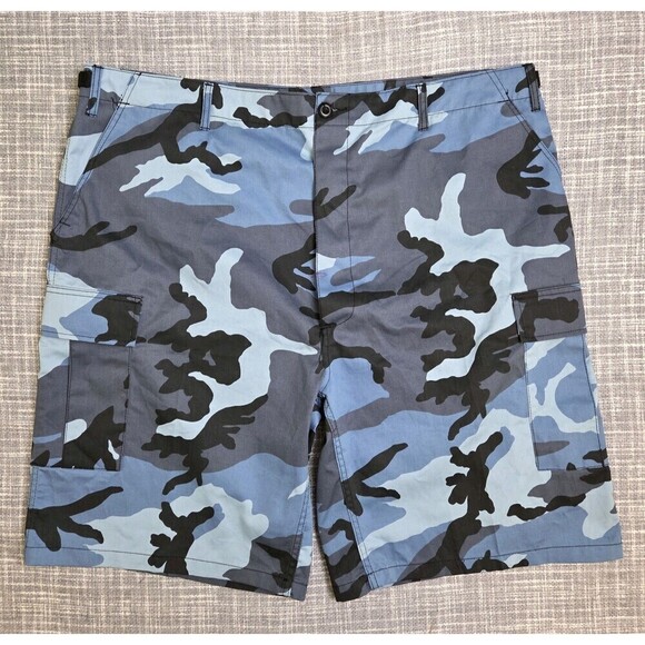 NWOT ROTHCO Military BDU Cargo Shorts Camo Blue 10.5 inseam Men's XXL Reg 43-47" - Picture 13 of 13
